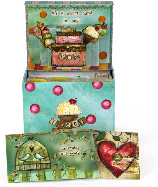 24 All Occasion Pop Up Greeting Cards in a keepsake box designed by Lisa Kaus! Includes; Birthday, Congratulations, Friendship and Sympathy! Retails $50+.