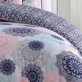 New bed in a bag! Wayfair Lorna 5-Piece Navy/Blush Twin Reversible Comforter Set! Retails $140+