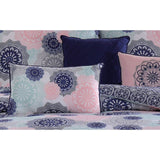 New bed in a bag! Wayfair Lorna 5-Piece Navy/Blush Twin Reversible Comforter Set! Retails $140+