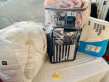 Lot 141- Lot of Bedding, King, Full & Twin, Mix of New/Returns, Need cleaning damaged packaging, Duvet, Bed Topper, Bedidng, Bed in Bag Nautica, 4 Pieces