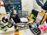 Lot 162- Home Mixed New/Returns, solar lights, outdoor panel, baking pans, popsicle moulds, art print, lighting, towel bars, antenna, bedskirts, seat cushions, 33 Pieces