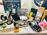 Lot 162- Home Mixed New/Returns, solar lights, outdoor panel, baking pans, popsicle moulds, art print, lighting, towel bars, antenna, bedskirts, seat cushions, 33 Pieces