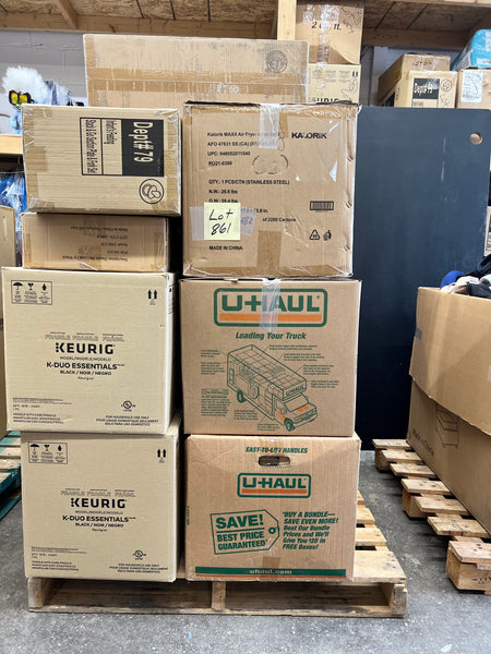 Pallet lot 861 High Count General Merchandise Mix large Pallet lot! Mix of new, returns, undelivered, refused, returned, abandoned or unclaimed freight. etc! View all Photos to see All Items in lot! High Count!!