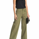 New Women's LOVE FIRE Twill Olive Green Wide Leg Pants, Sz M!
