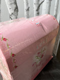 New Love Photo Albums - holds 2 x 60 photos (120 photos) with picture frame at the front - Pink, NOTE: small dent on right side!