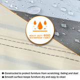 New Wayfair Outdoor Loveseat/Bench Cover Waterproof UV Resistant Beige+Grey! Retails $105+