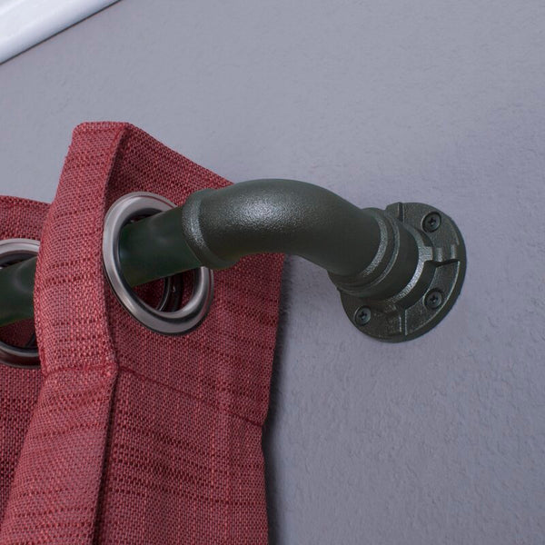 New Wayfair 18"-36" W Black Lovina Wrap Single Curtain Rod by Williston Forge!