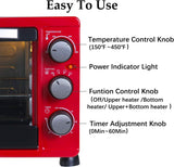 New no box! LUBY Convection Toaster Oven with Timer, Toast, Broil Settings, Includes Baking Pan, Rack and Crumb Tray, 6-Slice, Red! Note: handle had a small crack in it we fixed it with epoxy!