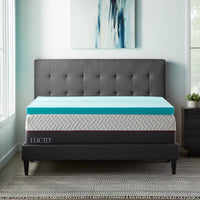 Lucid® Dusk Gel and Aloe Infused Memory Foam Topper 3" Full/Double! Temperature regulating gel-infusion helps create a cooler and more comfortable sleep. Retails $137+ on sale!