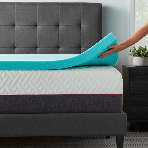 Lucid® Dusk Gel and Aloe Infused Memory Foam Topper 3" Full/Double! Temperature regulating gel-infusion helps create a cooler and more comfortable sleep. Retails $137+ on sale!