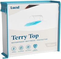 New Lucid Premium Hypoallergenic 100-Percent Waterproof Mattress Protector, 15 Year Warranty, King, deep pocket up to 22 inches!