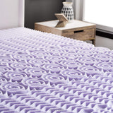 New LUCID 2 Inch 5 Zone Lavender Memory Foam Mattress Topper – Calming Lavender – Targeted Convoluted Comfort Zones, Twin (LU20TT30ZT) Retail $86+