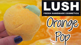 LUSH Cosmetics Orange Pop BATH BOMB  Zesty popping candy explosion, 180g!