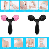 Luwint Y Shaped Manual Foam Roller Massage Stick for Neck Calf Arm Leg Muscles Deep Tissue (Pink), Retails $50+