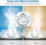 New in box! Levoit Warm and Cool Mist Humidifier for Bedroom Large Room, Babies, 5.5L Ultrasonic Humidifiers with Remote Control, Essential Oil Diffuser, Large LED display, BPA Free, Whisper-quiet, 5 Adjustable Mist and Humidity Levels