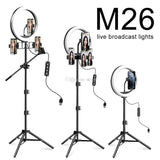 New M26 selfie LED ring Light photo Lamp Led Fill Light Photography Accessories lighting youtube ring light with tripod