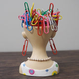 Paperclip Holder Bad Hair Day Bust Woman Desk, Magnetic, Great for home or office