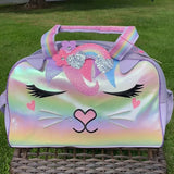 Nordstrom's Item! OMG Accessories Miss Bella Kitty Rainbow Crown Duffel Bag - Retails $60US+