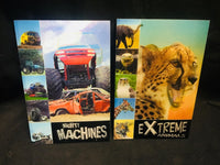 Set of 2 Holographic Cover Books: Level 1, Mighty Machines & Extreme Animals!