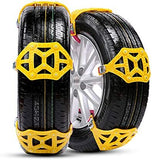 New MACHSWON Anti-Skid Snow Chains for Tyres Portable Easy to Mount Emergency Traction Car Snow Tire Chains Universal for Tyres Width 165-275mm(6Pcs)