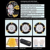 New MACHSWON Anti-Skid Snow Chains for Tyres Portable Easy to Mount Emergency Traction Car Snow Tire Chains Universal for Tyres Width 165-275mm(6Pcs)