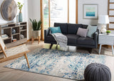 Safavieh Madison Collection Modern Contemporary Abstract Area Rug, 5' 3" x 7' 6", Grey/Blue! Retails $234 W/Tax!