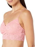 Brand new Mae Women's Lace Wire free Padded Bralette in Coral, Sz M