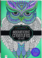Brand new Colouring Book-Magnificent Creatures and More: Kaleidoscope Colouring Paperback, 96 Pages!