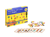 New Magnetic Art Case Toy Puzzle Game for Kids (Vehicle Puzzle Art Case) with Drawing Board