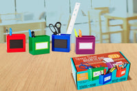 Space Saver Magnetic Bins, Set of 4 with dry erase front panels!