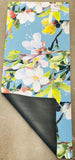 New Stunning Magnolia Washable non slip Accent Floor Mat Blue by Harman Goods, 19.5 x 47