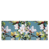 New Stunning Magnolia Washable non slip Accent Floor Mat Blue by Harman Goods, 19.5 x 47