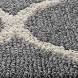 New Maples Rugs Rebecca Contemporary Runner Rug Non Slip Hallway Entry Carpet [Made in USA], 2'6 x 3'10, Grey/White