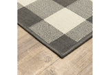 New Oriental Weavers Marina 2Ft 5" X 4Ft 5" Indoor/Outdoor Area Rug! Black & Ivory! Made in Egypt!