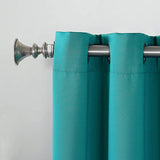 New Sun Zero Becca Energy Efficient Grommet Curtain Panels, 40" x 63", Marine Teal