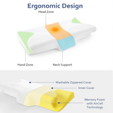 New MARNUR Cervical Pillow Memory Foam Orthopedic Pillow for Neck Pain Sleeping Side & Back & Stomach Sleeper