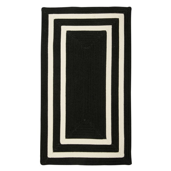 New Wayfair Indoor/Outdoor Great Quality Hand Braided Stain Resistant Area Rug Runner 2 Ft X 7 Ft, Black & White! Retails $250+