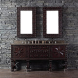 New Stunning Large 42" H X 26" W James Martin Hand Carved Oak & Birch Framed Mirror in Antique Walnut! Retails $1,000+, Winner can purchase 2nd one at winning bid!