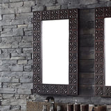 New Stunning Large 42" H X 26" W James Martin Hand Carved Oak & Birch Framed Mirror in Antique Walnut! Retails $1,000+, Winner can purchase 2nd one at winning bid!