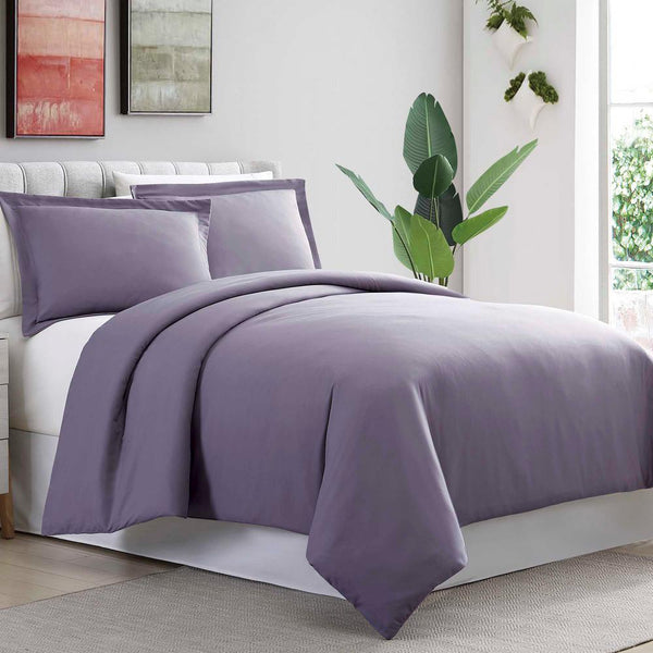 Brand new in package! Premier 3300 Bamboo Comfort Ultra Soft 3 Piece Reversible Duvet Cover set, KING! Wrinkle, Fade & Stain Resistant! Mauve!