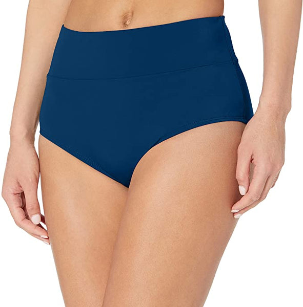 New with tags! Maxine Of Hollywood Women's Wide Band Full Bikini Bottom Swimsuit in Navy, Sz 16!