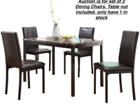 Brand new in Box! Mazin Furniture Black bi-cast vinyl Dining chairs with Metal Bases! Retails $199+