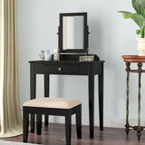 Brand new in box! Mcgraw Vanity Set with Stool and Mirror, Black! Retails $215 W/Tax on Sale!