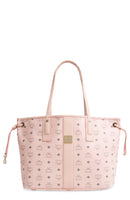 New Authentic Mcm Women's Medium Liz Reversible Shopper in Powder Pink, SMALL CLUTCH NOT INCLUDED, Retails $840+