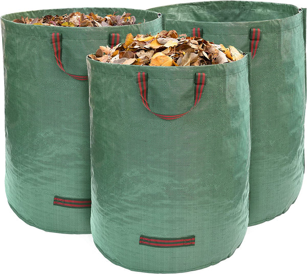 3Pack Reusable Garden Waste Bags 72 Gallon Yard Leaf Lawn Trash