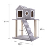 New Melior 2 Tier Cat Tree Condo Tower with Scratching Posts!