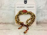 Brand new Nordstrom Item! Genuine Stone Bohemian 3 layer bracelet with gold bead accents!