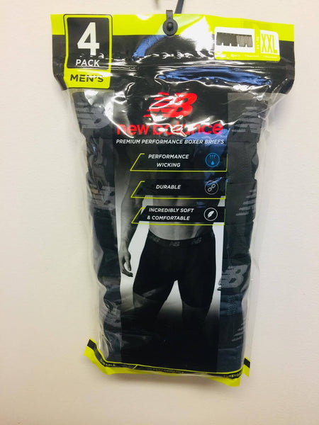 New in package! Men's New Balance Premium Performance Boxer Briefs, 4 Pack, Sz XXL!