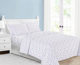 Softan Full Bed Sheet Set for Kids, 4 PC Mermaid Printed Brushed Microfiber Children Bedding Set, Super Soft & Easy Care, 1 Flat Sheet, 1 Deep Pocket Fitted Sheet, and 2 Pillow Cases