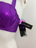 New with tags! Disney The Little Mermaid Ariel Cosplay Swim Top, Sz M!